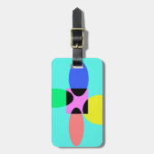 Étiquette À Bagage Fleur futuriste (Devant Vertical)