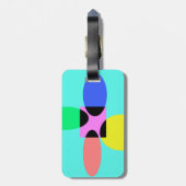 Étiquette À Bagage Fleur futuriste (Dos Vertical)