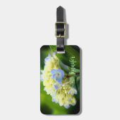 Étiquette À Bagage Fleur Hydrangée Bleue Douce Personnalisée (Devant Vertical)