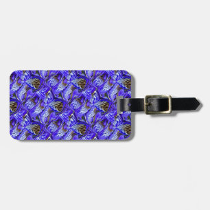 Étiquette À Bagage Fleur Iris Violet / Esthétique / Carrelé /