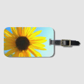 Étiquette À Bagage Fleur jaune (Devant Horizontal)