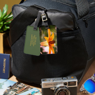 Étiquette À Bagage Fleur Lily canadienne tachetée sauvage Personnalis