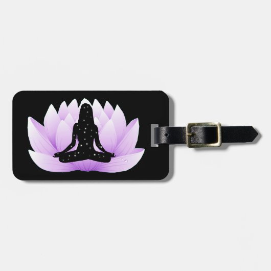 Étiquette À Bagage Fleur Lotus (Devant horizontal)