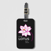 Étiquette À Bagage Fleur LOTUS (Devant Vertical)