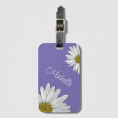 Étiquette À Bagage Fleur mignonne pourpre (Devant Vertical)