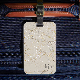 Étiquette À Bagage Fleur Moderne