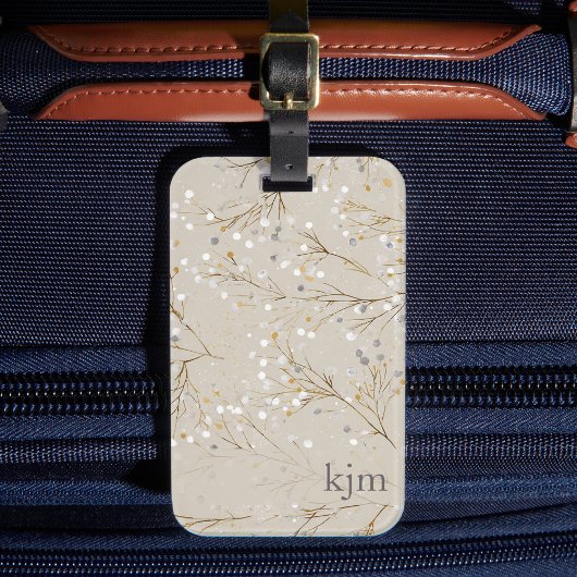 Étiquette À Bagage Fleur Moderne