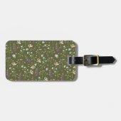 Étiquette À Bagage Fleur Motif Printemps Floral (Devant horizontal)