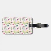Étiquette À Bagage Fleur Motif Printemps Floral (Dos horizontal)