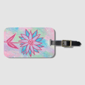 Étiquette À Bagage Fleur Pastel à main mignonne (Devant Horizontal)