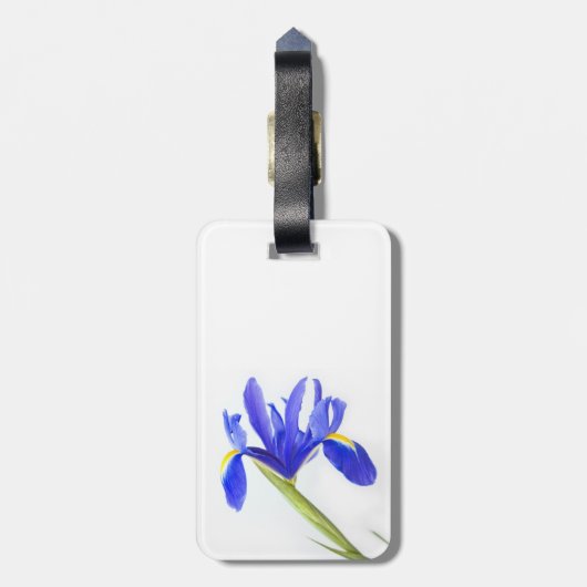Étiquette À Bagage Fleur pourpre d'iris (Dos Vertical)