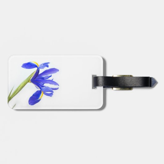 Étiquette À Bagage Fleur pourpre d'iris (Dos horizontal)