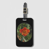 Étiquette À Bagage fleur printanière rouge (Devant Vertical)