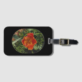 Étiquette À Bagage fleur printanière rouge (Devant Horizontal)