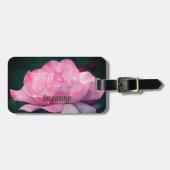 Étiquette À Bagage Fleur rose céleste personnalisée (Devant horizontal)