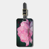 Étiquette À Bagage Fleur rose céleste personnalisée (Devant Vertical)