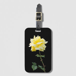Étiquette À Bagage Fleur rose jaune