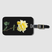 Étiquette À Bagage Fleur rose jaune (Devant Horizontal)