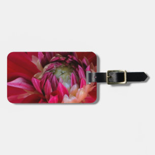 Étiquette À Bagage fleur rouge foncé