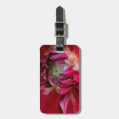 Étiquette À Bagage fleur rouge foncé (Devant Vertical)
