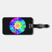 Étiquette À Bagage Fleur soleil (Dos horizontal)