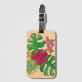 Étiquette À Bagage Fleur tropicale (Devant Vertical)
