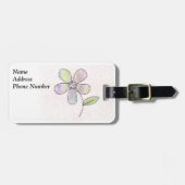 Étiquette À Bagage Fleur unique (Devant horizontal)