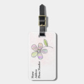 Étiquette À Bagage Fleur unique (Devant Vertical)