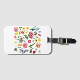 Étiquette À Bagage Fleur vintage, Botanique Vintage, Fleur sauvage