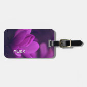 Étiquette À Bagage Fleur violette dans la lumière douce (Devant horizontal)