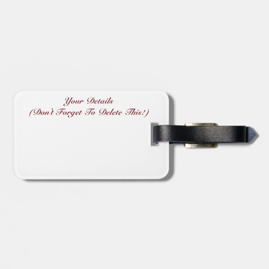 ÉTIQUETTE À BAGAGE FLEURS (Dos horizontal)