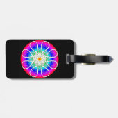 Étiquette À Bagage Fleurs Abstraites (Dos horizontal)