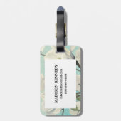 Étiquette À Bagage Fleurs blanches des sud (Dos Vertical)