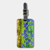 Étiquette À Bagage Fleurs Bleues Élégantes Texas Bluebonnets Moderne (Devant Vertical)