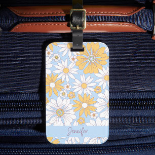 Étiquette À Bagage Fleurs Bohémiens Pastel
