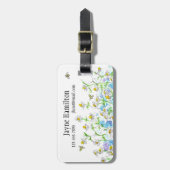 Étiquette À Bagage Fleurs Chamomilles Herbes Miel Bee (Devant Vertical)