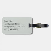 Étiquette À Bagage Fleurs d'Alyssum doux Floral blanc (Dos horizontal)