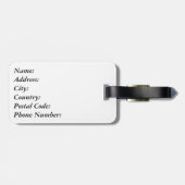 Étiquette À Bagage Fleurs d'aquarelle jaune (Dos horizontal)