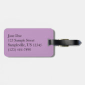 Étiquette À Bagage Fleurs d'aster violet au Mont Rainier (Dos horizontal)