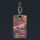 Étiquette À Bagage Fleurs d'automne rose Photographie d'art avec nom<br><div class="desc">Pink Autumn Flowers Fine Art Photographie avec nom Bag Tag pour bagage,  personnalisée avec le nom.</div>