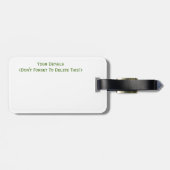 ÉTIQUETTE À BAGAGE FLEURS DE BEGONIE (Dos horizontal)