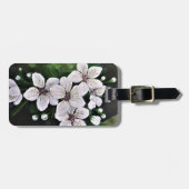 Étiquette À Bagage Fleurs de cerisier blanc en acrylique (Devant horizontal)