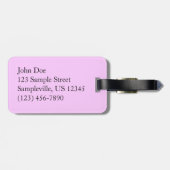 Étiquette À Bagage Fleurs de cerisier et fleurs de printemps roses d' (Dos horizontal)