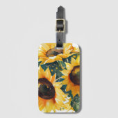 Étiquette À Bagage Fleurs de couleur aquarelle (Devant Vertical)