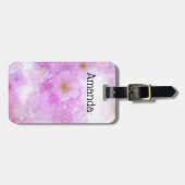 Étiquette À Bagage Fleurs de fleurs de cerisier rose (Devant horizontal)