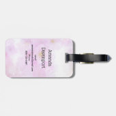 Étiquette À Bagage Fleurs de fleurs de cerisier rose (Dos horizontal)