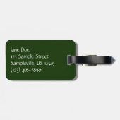 Étiquette À Bagage Fleurs de jasmin Botanique tropicale florale (Dos horizontal)