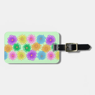 Étiquette À Bagage Fleurs de maman colorées Chrysanthèmes Bagages Tag