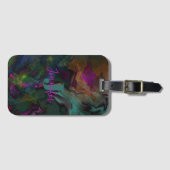 Étiquette À Bagage Fleurs de marbre branchées (Devant Horizontal)