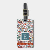 Étiquette À Bagage Fleurs de marguerite blanche customisée (Devant Vertical)